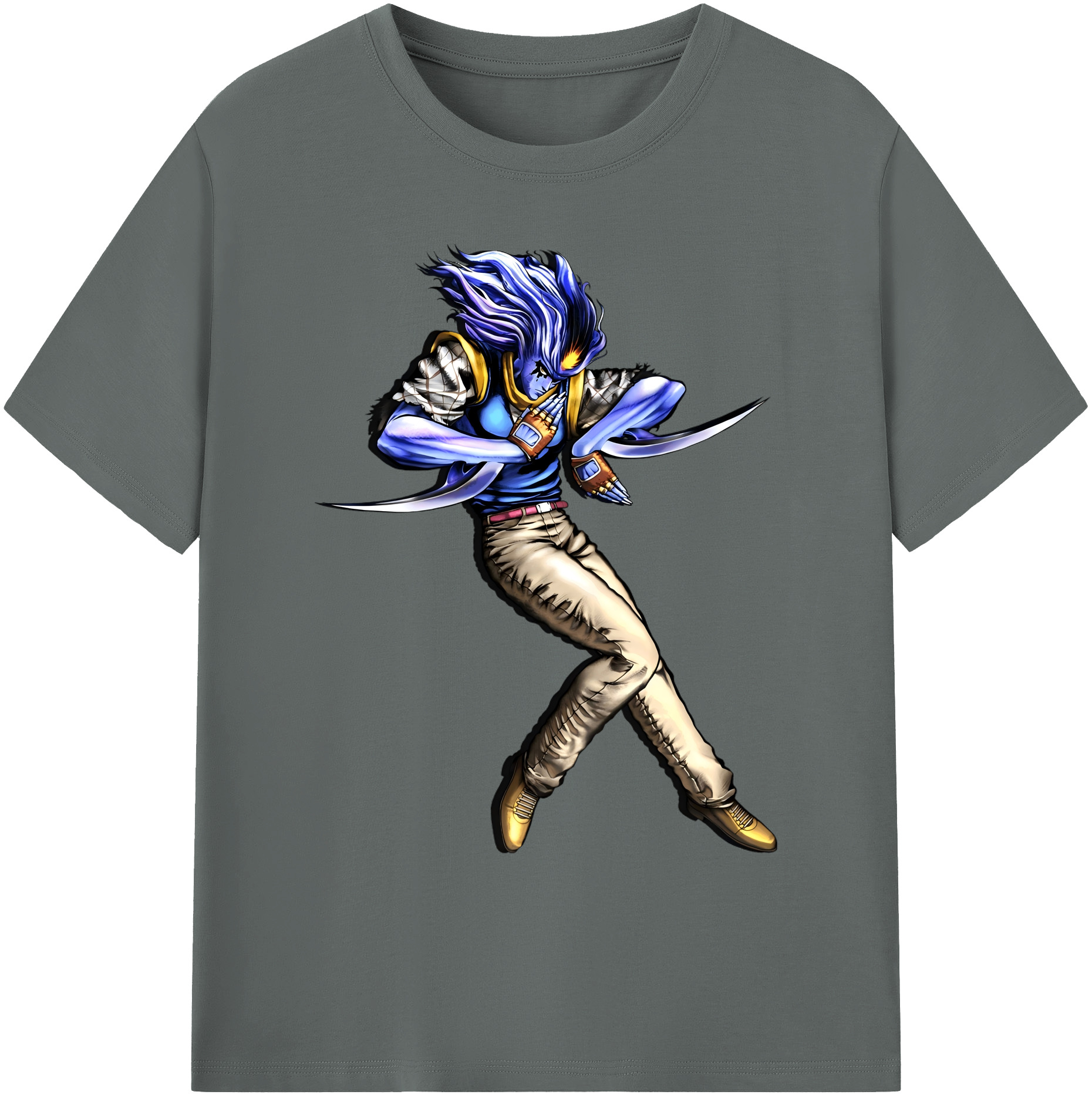 （画像用） ジョジョの奇妙な冒険 JoJo's Bizarre Adventure 綿100％ メンズ半袖Tシャツ｜肌触りやわらか＆通気性